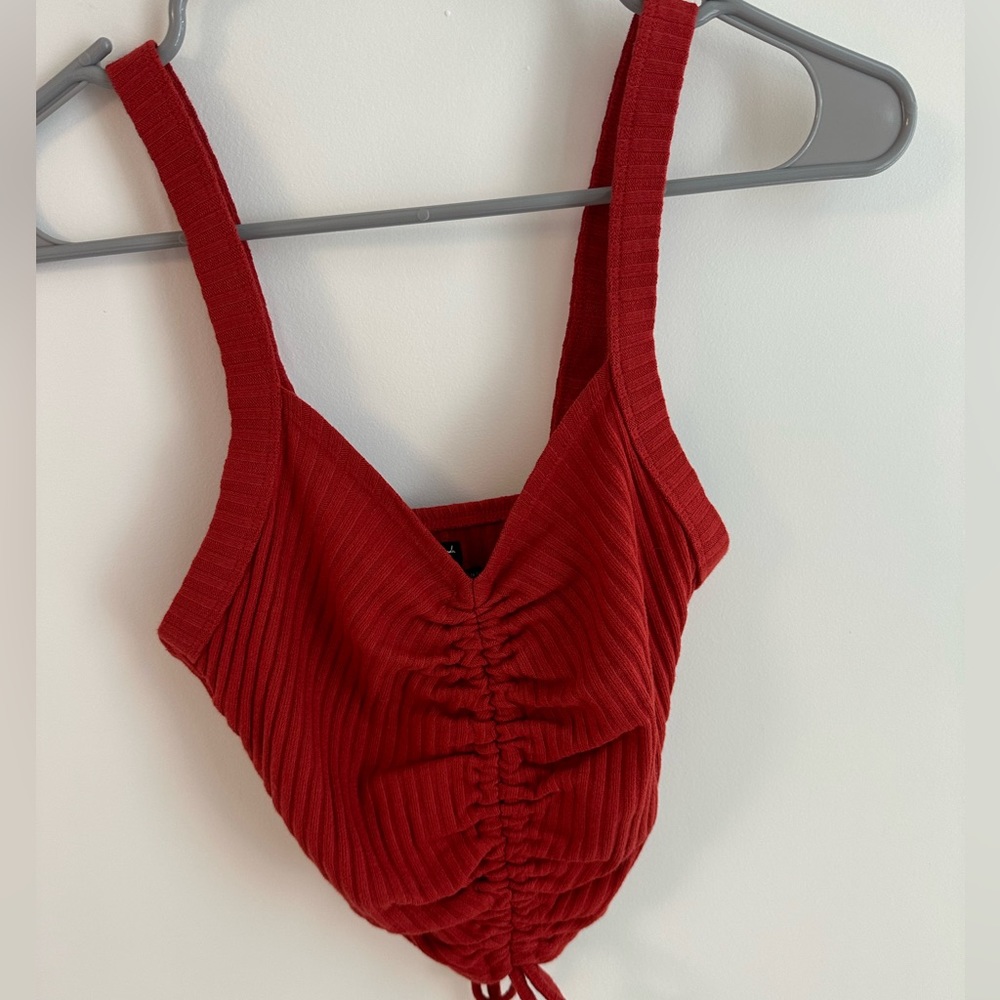 Urban outfitters burnt orange/ red ribbed and adjustable top